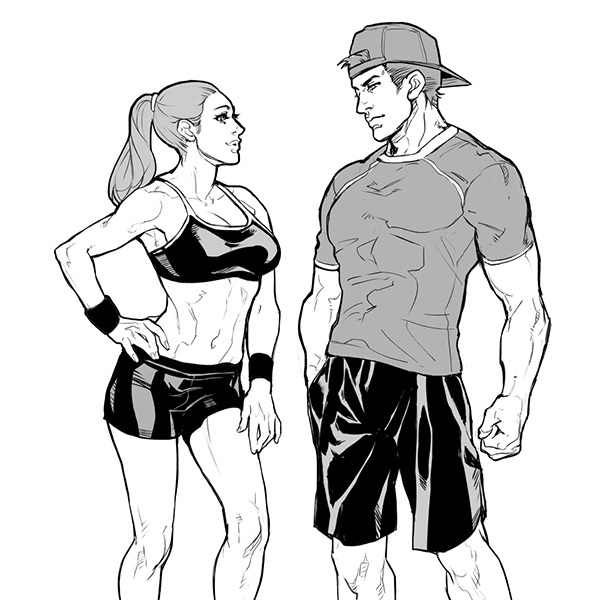 筋肉 女性 描き方