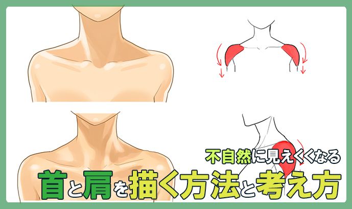 不自然に見えにくくなる首と肩を描く方法と考え方