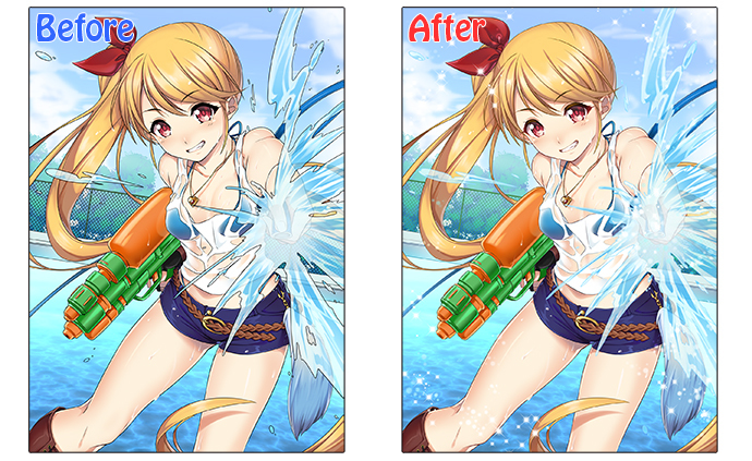 色トレスのbefore after