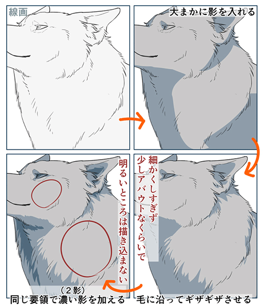 厚塗りやアニメ塗りで表現 動物の毛並み モフモフ の描き方講座 いちあっぷ