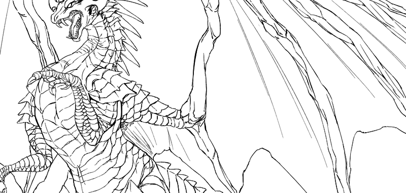 ドラゴンのの翼の描き方