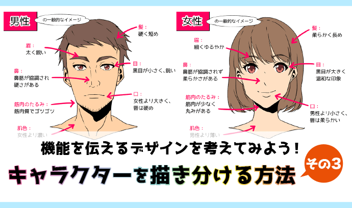 機能を伝えるデザインを考えてみよう キャラクターを描き分ける方法 その3 いちあっぷ