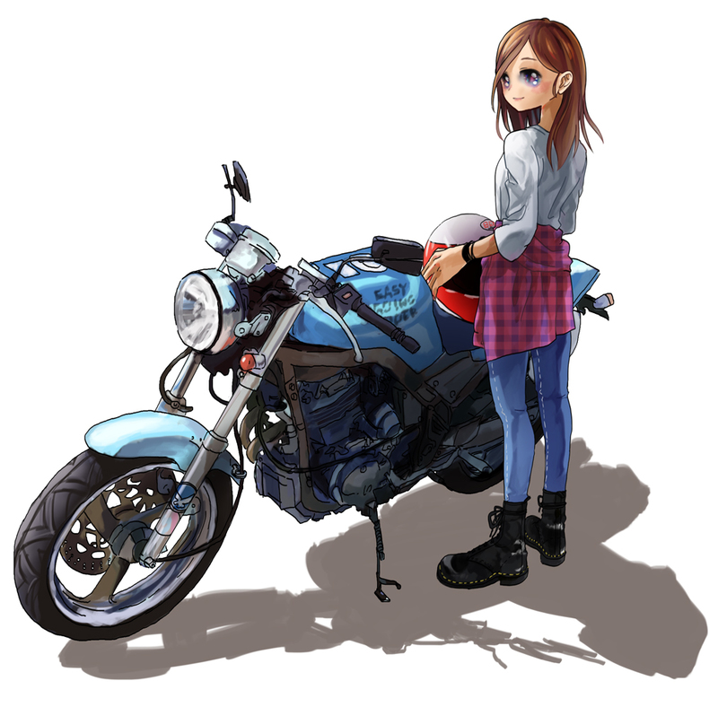 トップ100 かっこいい バイク 女 イラスト