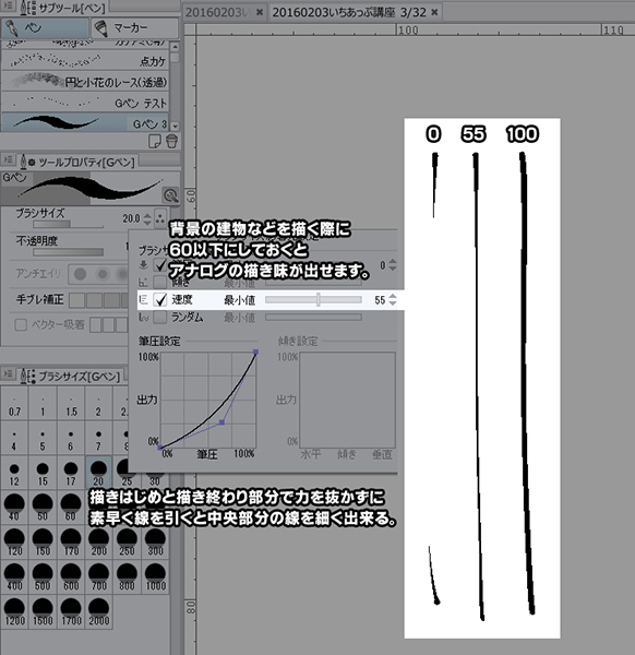 自分だけのブラシを作ろう Clip Studio Paint 講座 基本ブラシ設定編 いちあっぷ