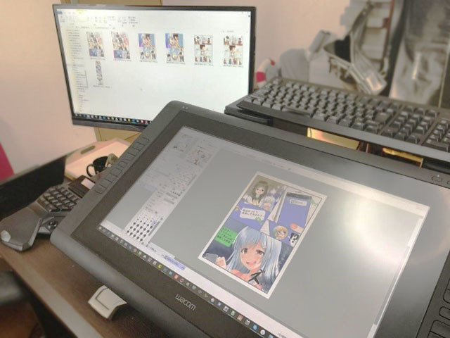 外出先でデジタル漫画 イラスト制作の時代突入 8インチの液晶ペンタブレット Raytrektab 使ってニー子描いてみた いちあっぷ