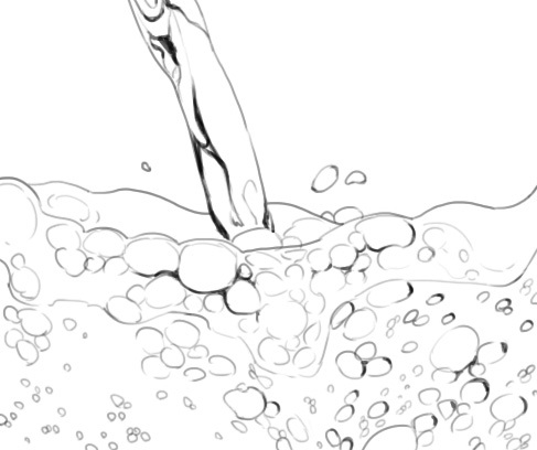 炭酸水の描き方