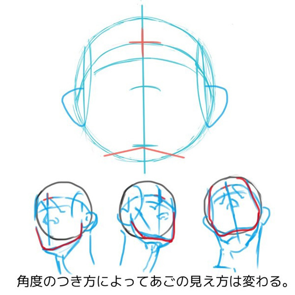 構造から理解しよう あおりと俯瞰 フカン のついた顔の描き方 いちあっぷ