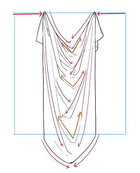 支点を決めよう パターンで覚えるシワの描き方 いちあっぷ