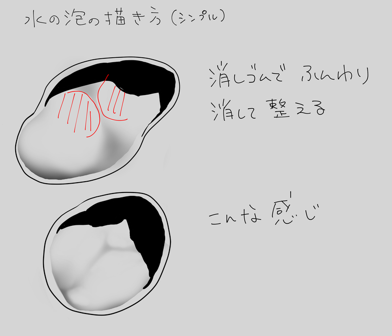 効果的なシルエットを覚えよう 水泡の描き方 いちあっぷ