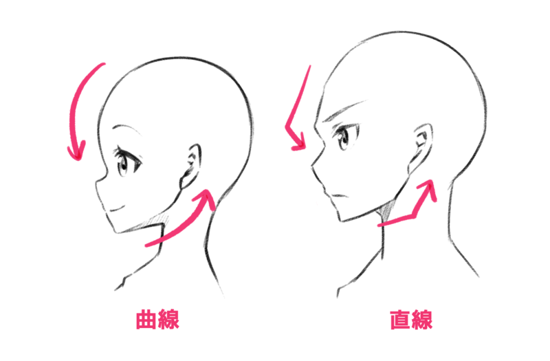 かっこいい 男性 横顔 イラスト