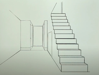 階段の描き方メイキング