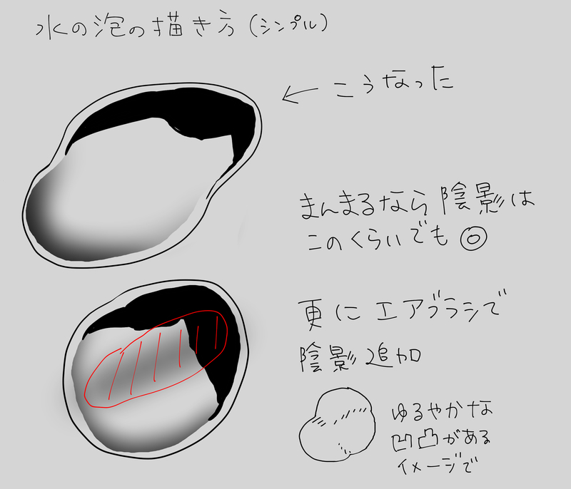 効果的なシルエットを覚えよう 水泡の描き方 いちあっぷ