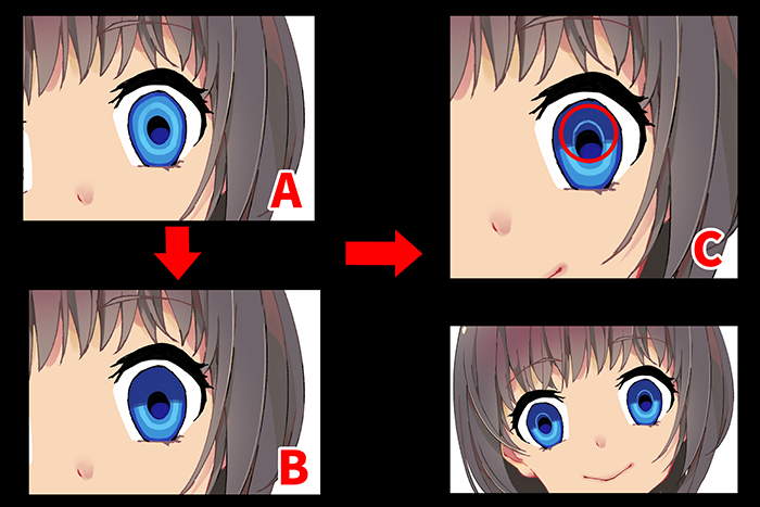 人気 目にハイライトが無い