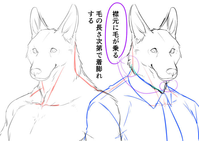 獣人らしく描くテクニック