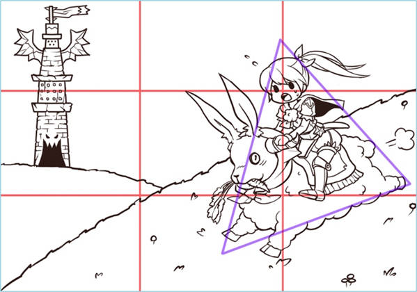 三分割法のイラスト