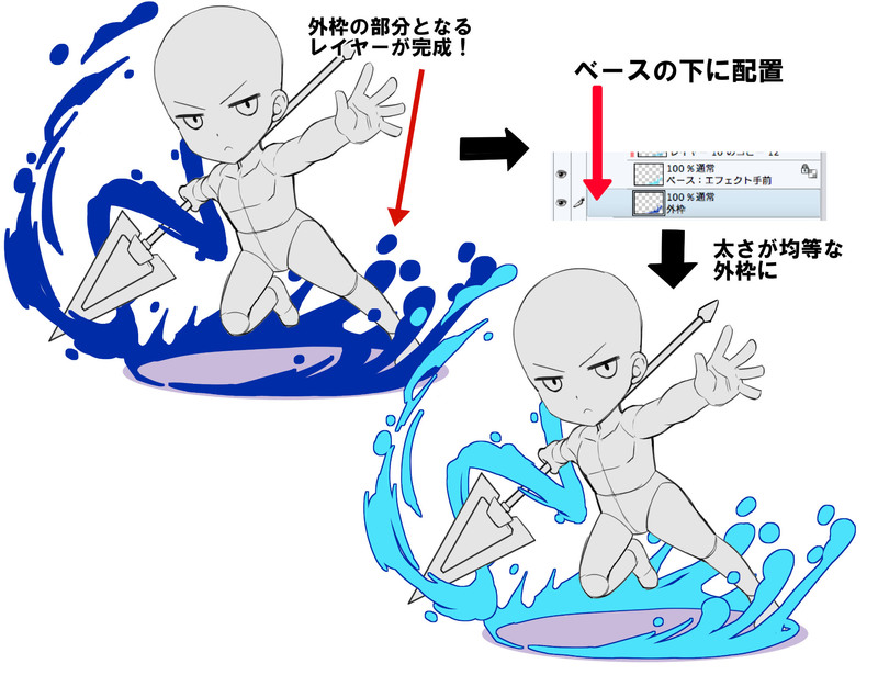 通常レイヤーで描ける Sd ちびキャライラストに頻出するエフェクトの描き方 いちあっぷ