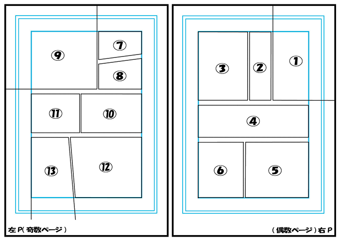 Japan Image 漫画 コマ割り 横