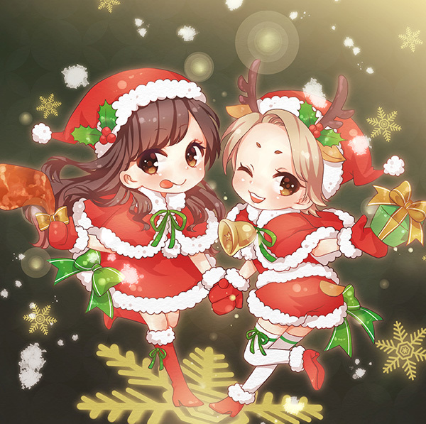 ダウンロード可能 可愛い 女の子 イラスト クリスマス イラスト