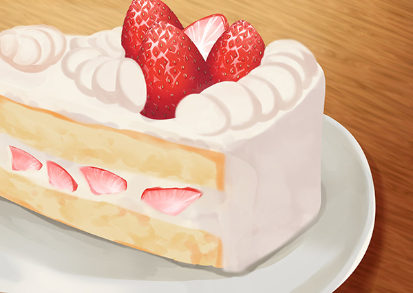 ショートケーキ　描き方